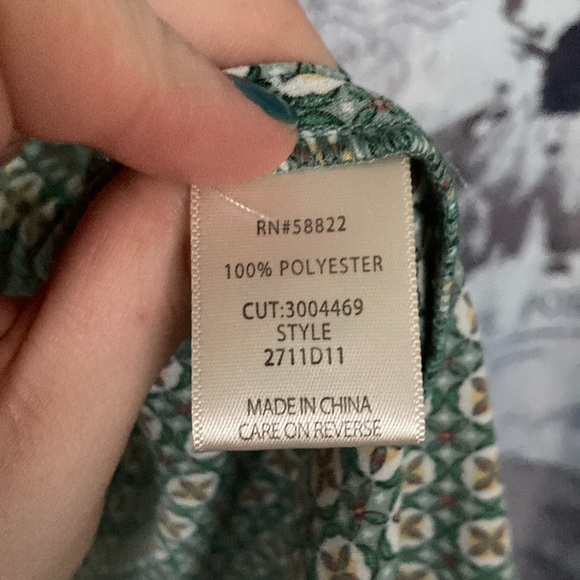 Max Studio Green Pull On A-Line Midi Skirt - Picture 7 of 8